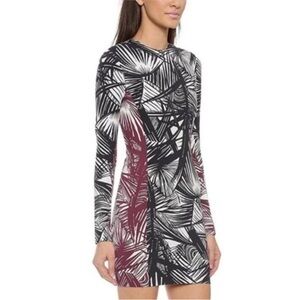Elizabeth and James tropical print bodycon dress